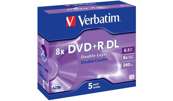 Verbatim DVD+R 8,5GB DL 5er Pack